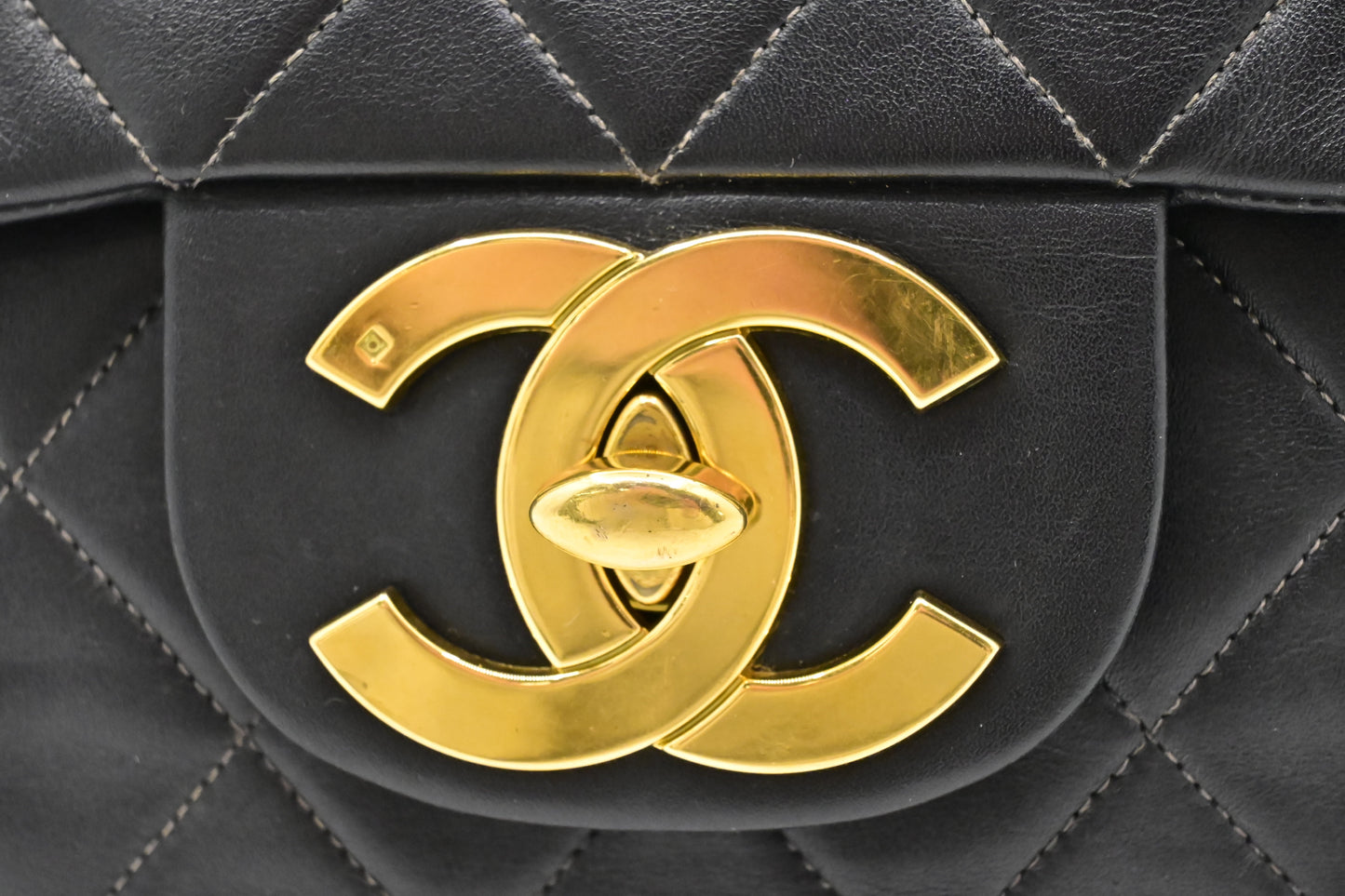 Chanel Maxi Flap in Black Mattelassé Leather