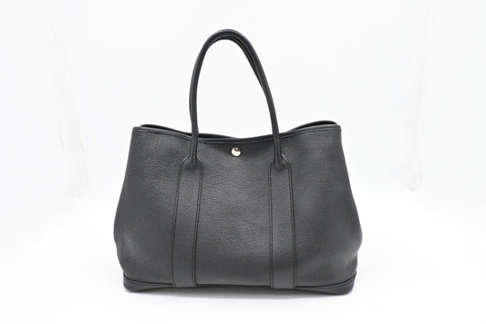 Hermes Garden Party 36 in Black Leather