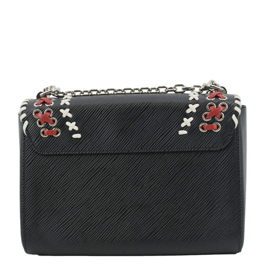LOUIS VUITTON Twist Whipstitch MM Epi Leather Shoulder Bag Black