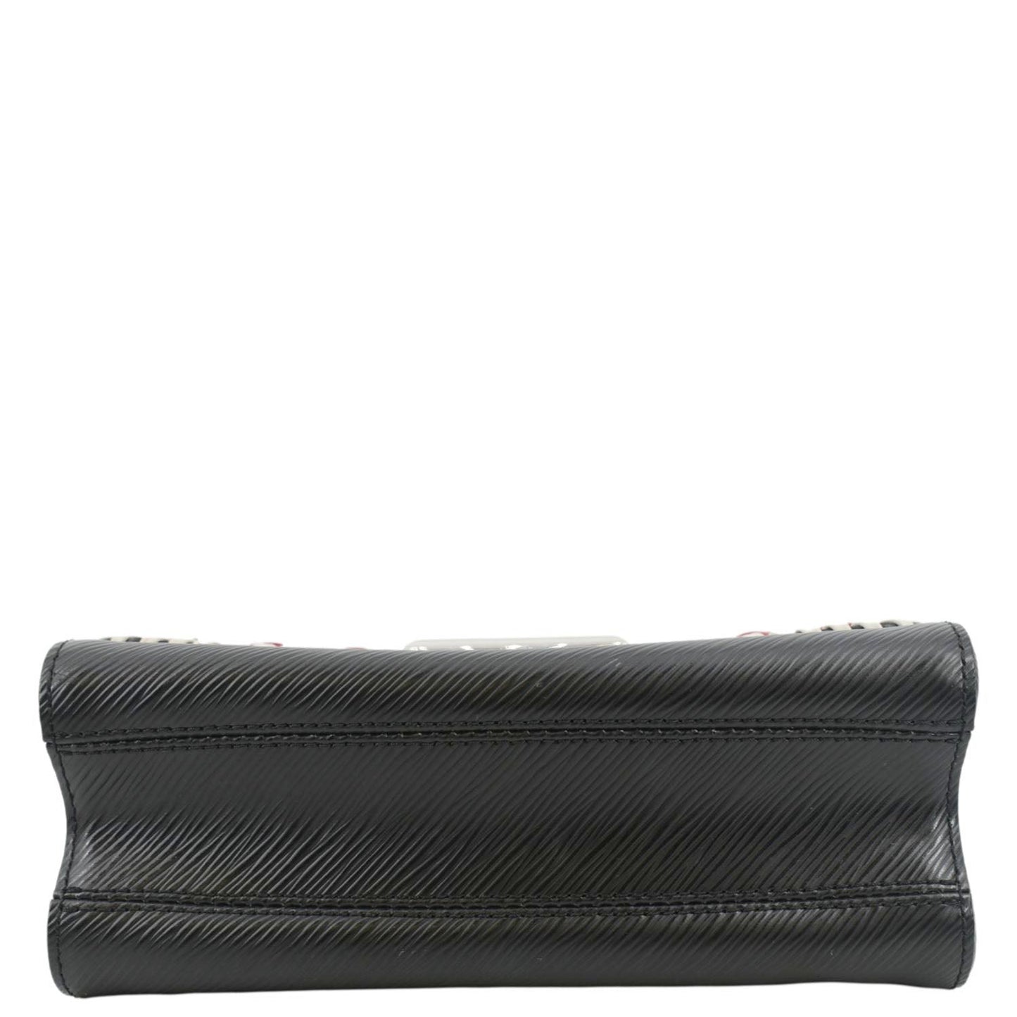 LOUIS VUITTON Twist Whipstitch MM Epi Leather Shoulder Bag Black