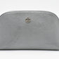 Chanel Pouch in Grey Metallic Leather