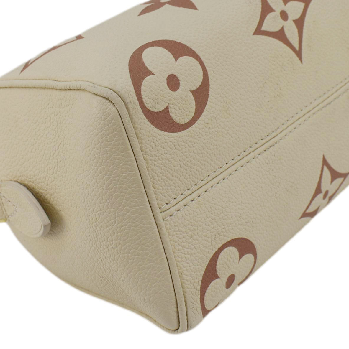 LOUIS VUITTON Speedy 20 Bandouliere Giant Monogram Empreinte Leather Shoulder Bag Cream