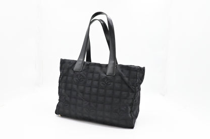 Chanel New Travel Line Tote in Black Canvas