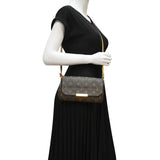 LOUIS VUITTON Favorite PM Monogram Canvas Shoulder Bag Brown