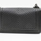 Chanel Old Medium Boy in Black Leather