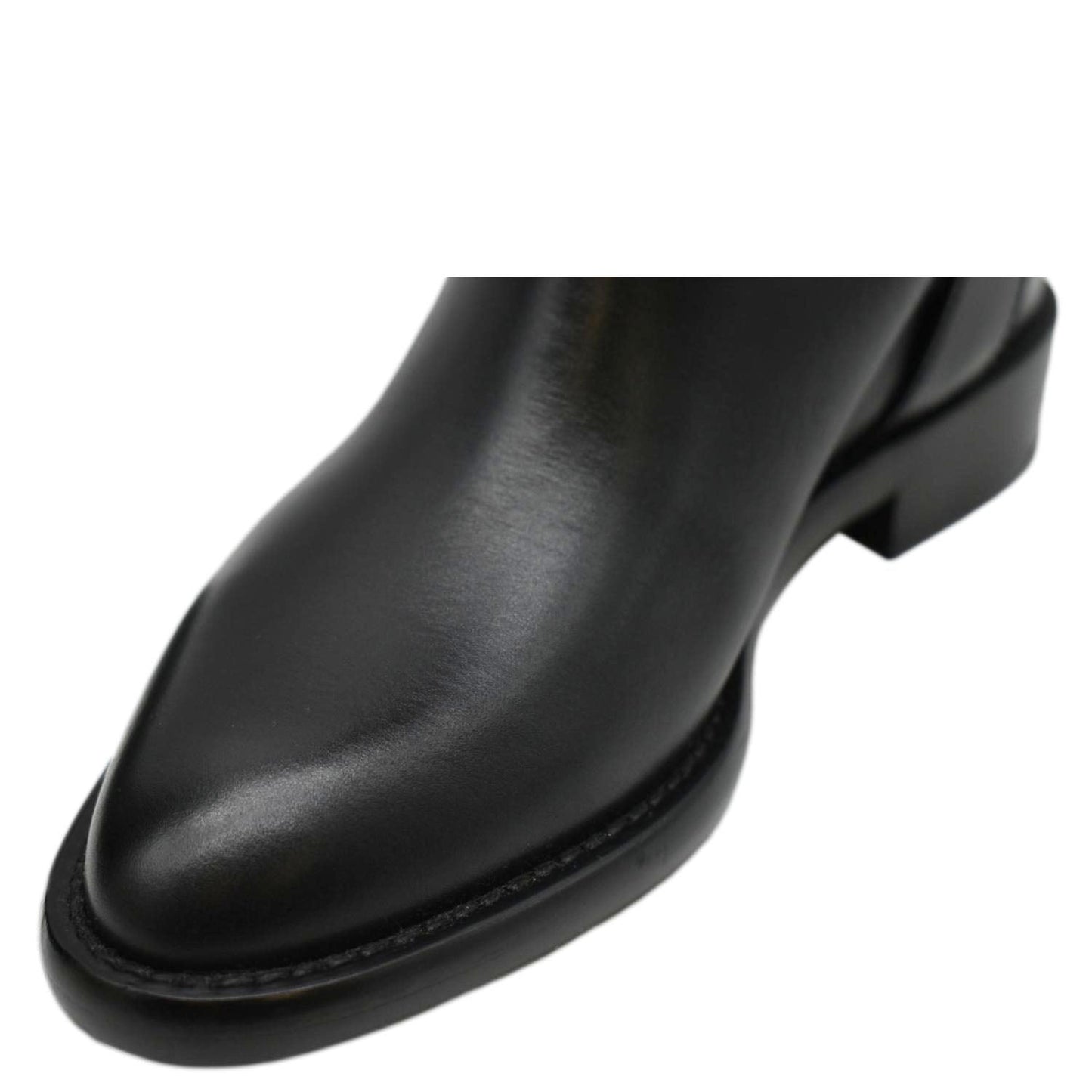 LOUIS VUITTON Westside Flat High Leather Boot Noir Black