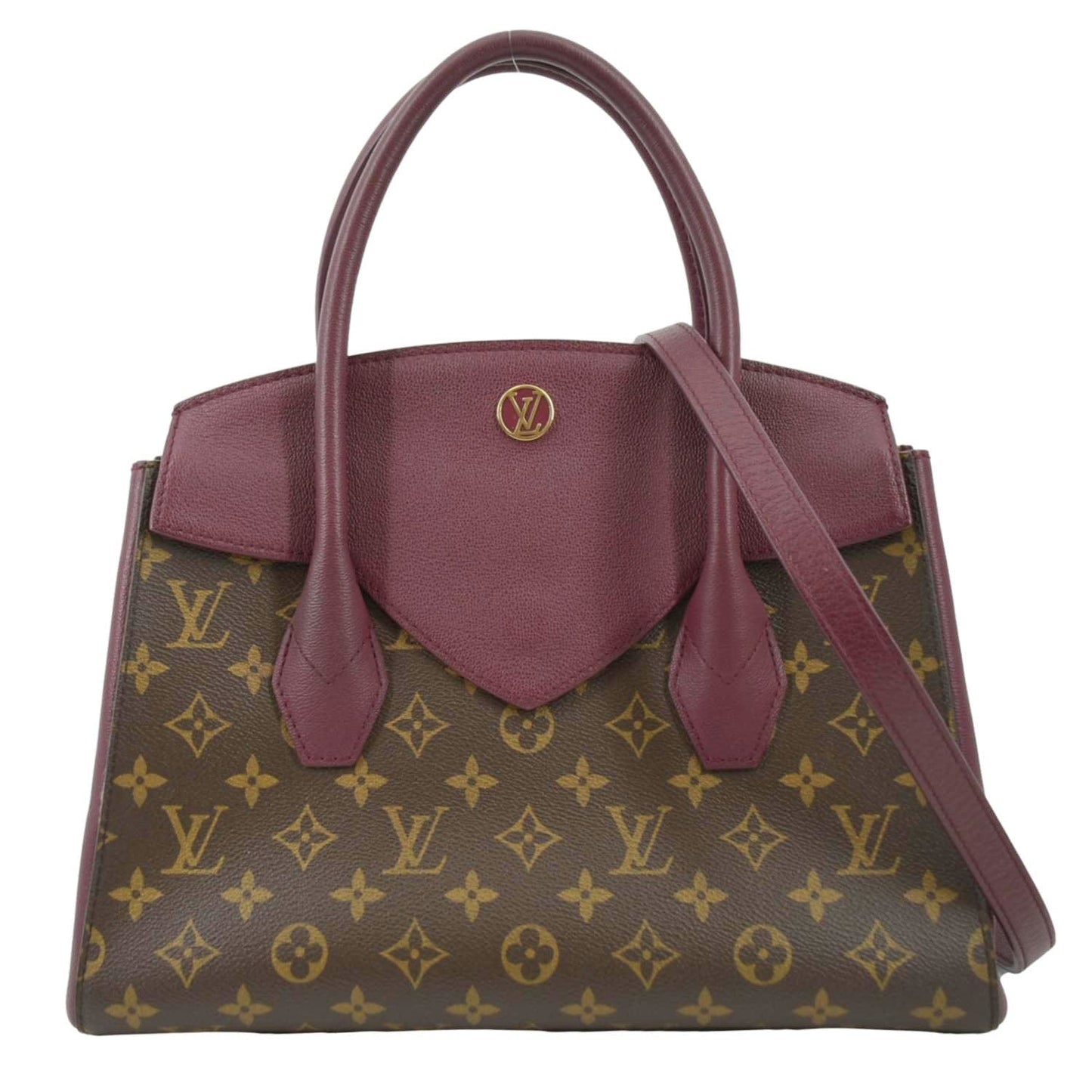 LOUIS VUITTON Florine Monogram Canvas Shoulder Bag Burgundy