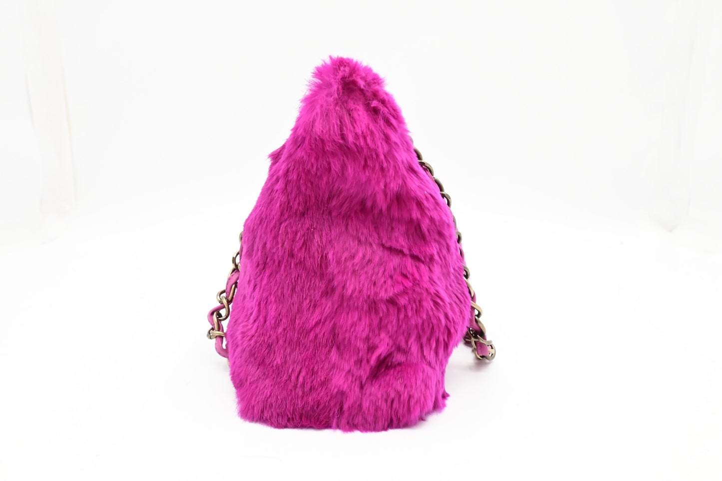 Chanel Chain Shoulder Bag in Pink Fur