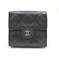 Chanel Compact Wallet in Black Leather