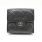 Chanel Compact Wallet in Black Leather