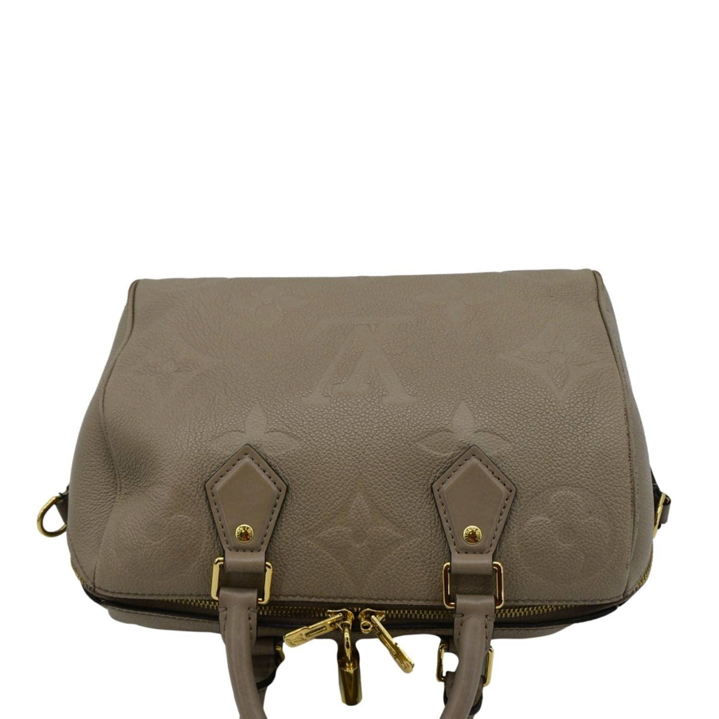 LOUIS VUITTON Speedy 25 Bandouliere Monogram Empreinte Shoulder Bag Beige