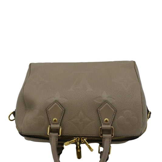LOUIS VUITTON Speedy 25 Bandouliere Monogram Empreinte Shoulder Bag Beige