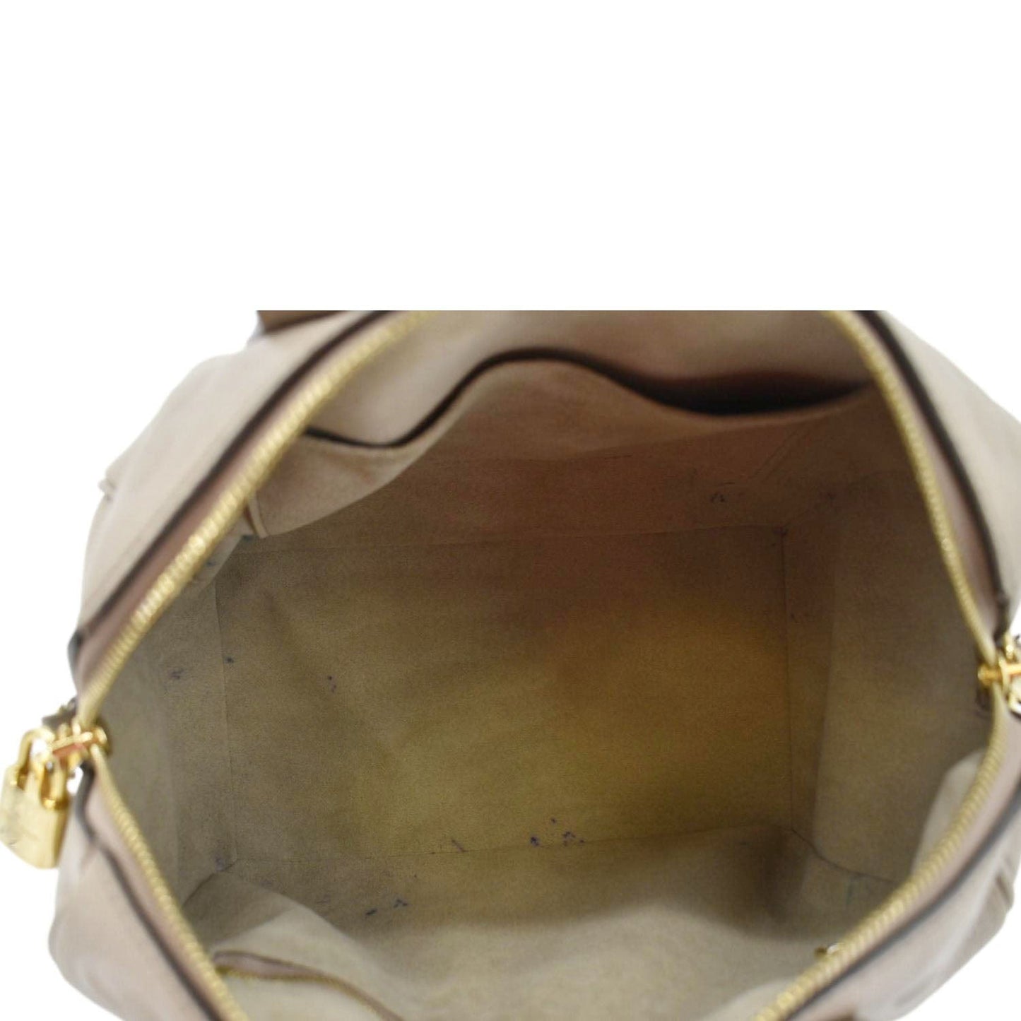 LOUIS VUITTON Speedy 25 Bandouliere Monogram Empreinte Shoulder Bag Beige