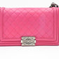 Chanel Medium Boy in Pink Wild Stitch Leather