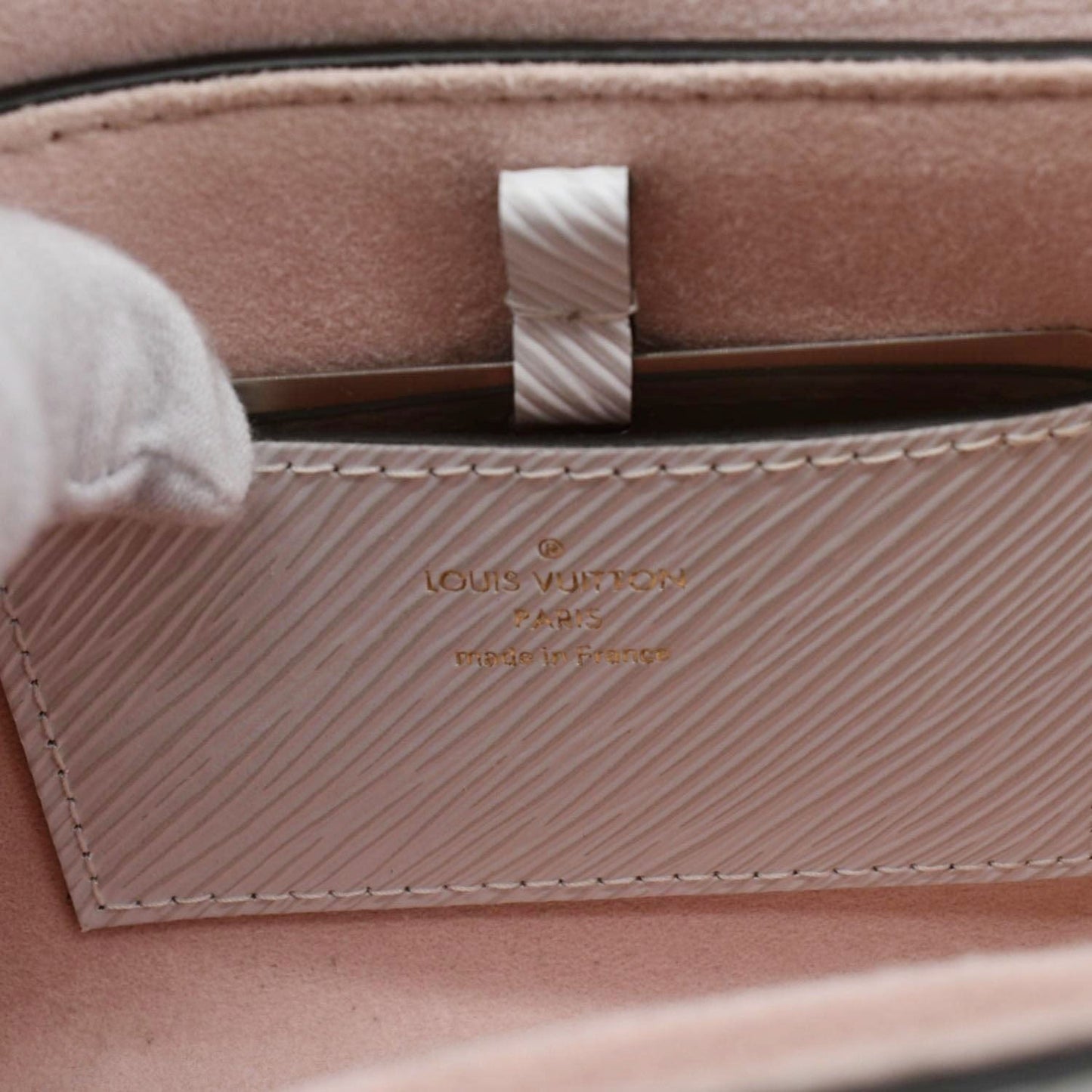 LOUIS VUITTON Twist PM Asnieres Flowers Epi Leather Crossbody Bag White