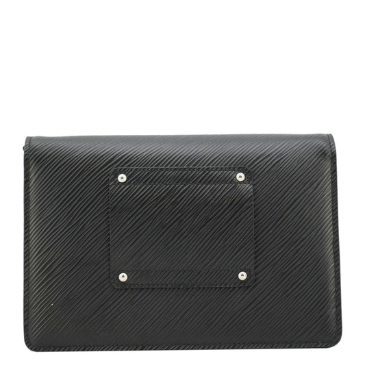 LOUIS VUITTON Twist Epi Leather Chain Wallet Shoulder Bag Black
