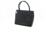 Chanel Medallion Tote in Black Caviar Leather