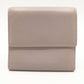 Chanel Compact Wallet in Grey Beige Leather