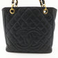 Chanel PST Shoulder Bag in Black Caviar Leather