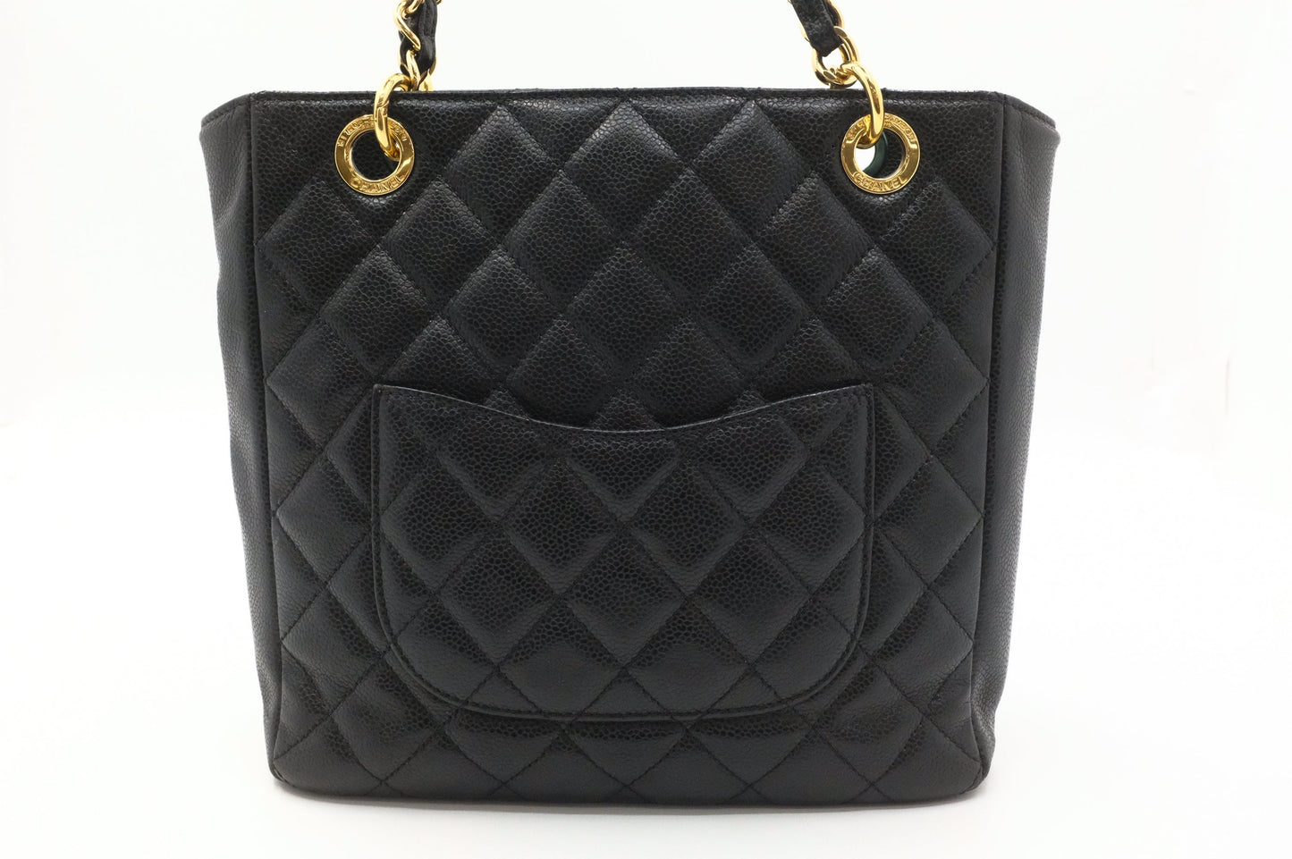 Chanel PST Shoulder Bag in Black Caviar Leather