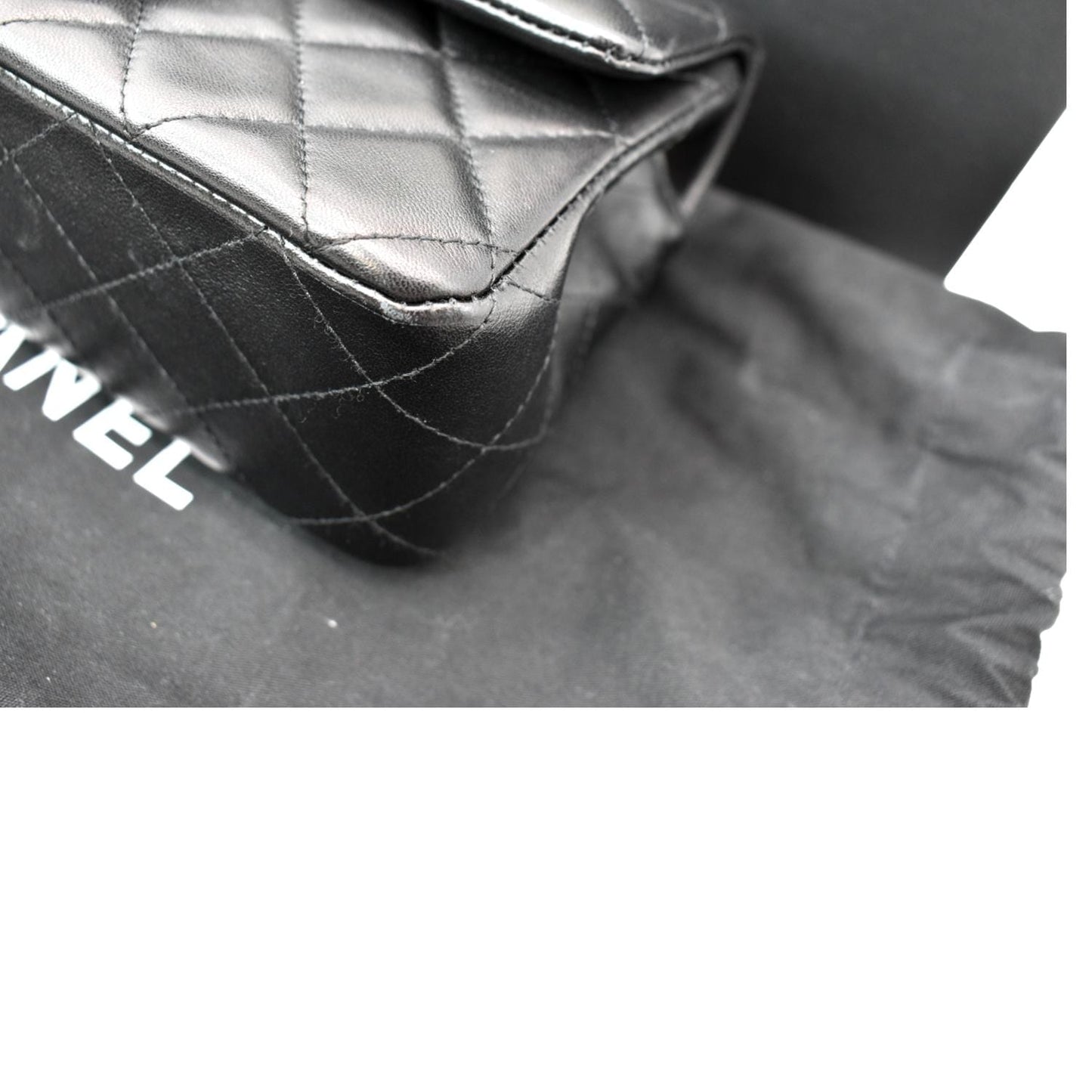 CHANEL Classic Flap Small Leather Shoulder Bag Black