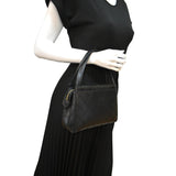 CHANEL Small   Lambskin Leather Handbag Black