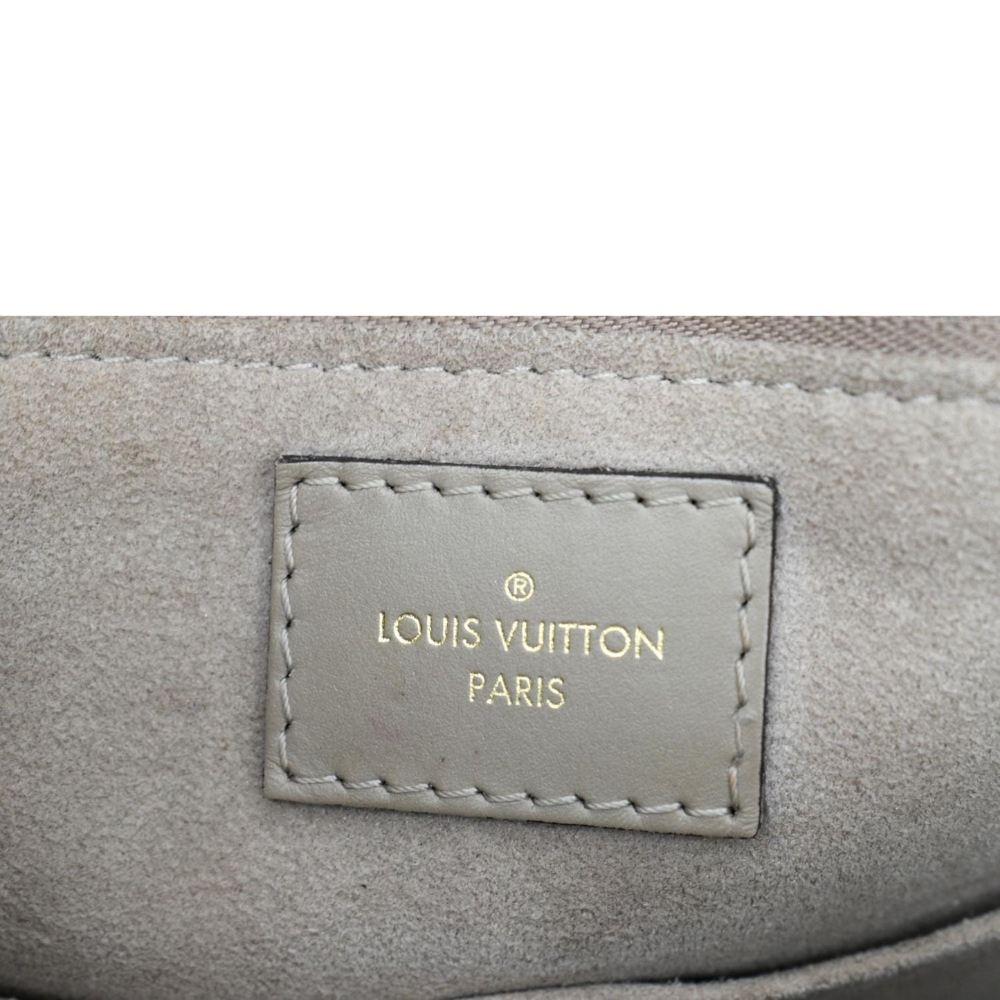 LOUIS VUITTON Onthego MM Monogram Empreinte Shoulder Bag Tourterelle