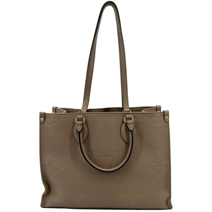LOUIS VUITTON Onthego MM Monogram Empreinte Shoulder Bag Tourterelle