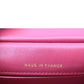CHANEL Women Top Handle Flap Card Holder Quilted Leather Chain Shoulder Bag Red