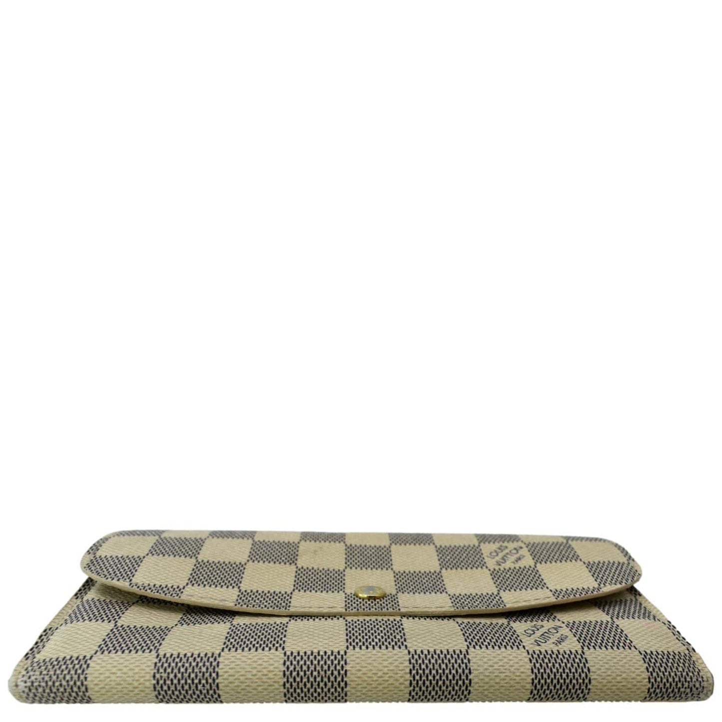 LOUIS VUITTON Emilie Damier Azur Wallet White