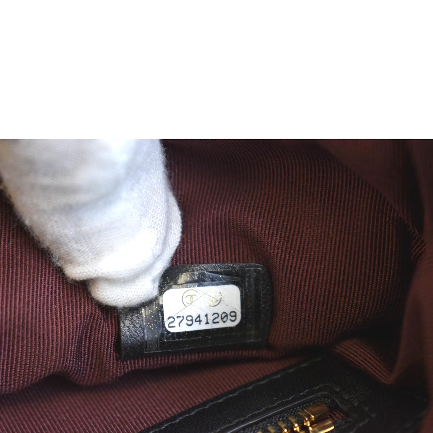 CHANEL Leather O-Case Zip Pouch Black