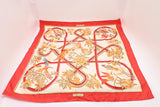 Hermes 'Caraibes' Carre 90 in Light Red Silk