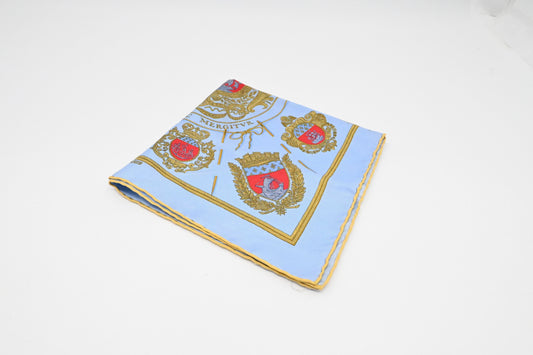 Hermes "Armes De Paris" Gavroche in Blue Silk