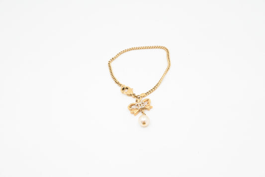 Chanel Pearl Bow Bracelet