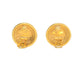 Chanel 90s Goldtone Clip On Earrings w/ Crystals
