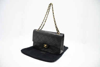 Chanel Medium Double Flap in Black Matelassé Leather