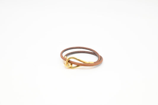 Hermes Jumbo Bracelet in Brown Leather