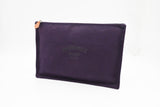 Hermes Large Bain Yachting Pouch in Purple Canvas
