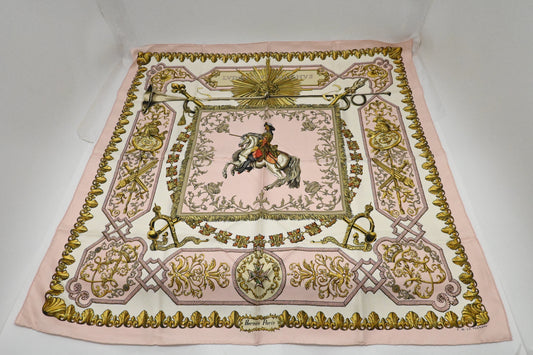 Hermes 'Ludovicus Magnus' Carre 90 in Pink Silk