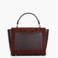 Dark brown suede mini messenger bag