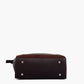 Dark brown suede mini messenger bag