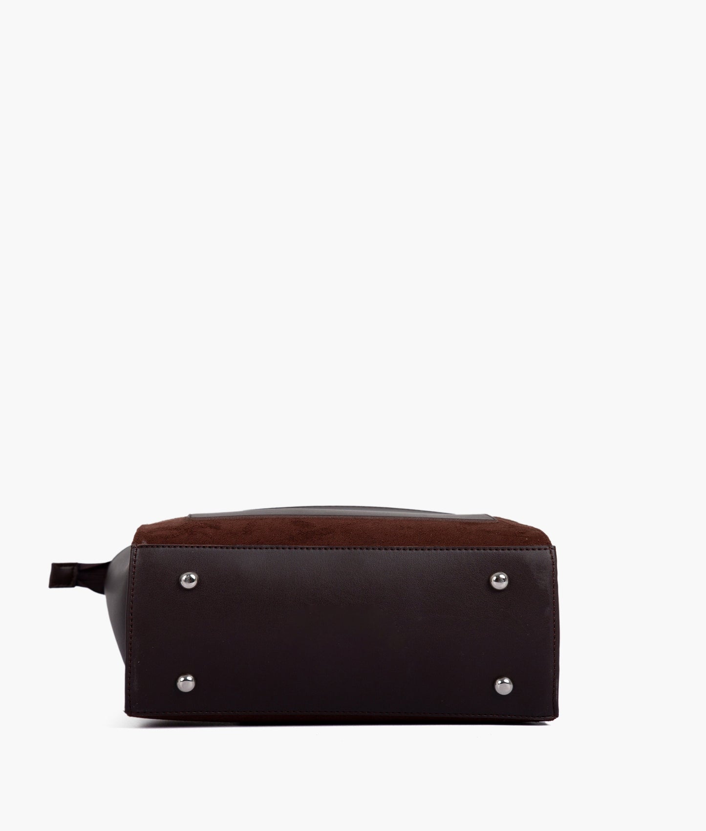 Dark brown suede mini messenger bag