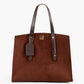 Dark brown suede multi compartment satchel bag