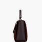 Dark brown suede mini messenger bag
