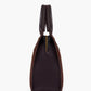 Dark brown suede workplace handbag