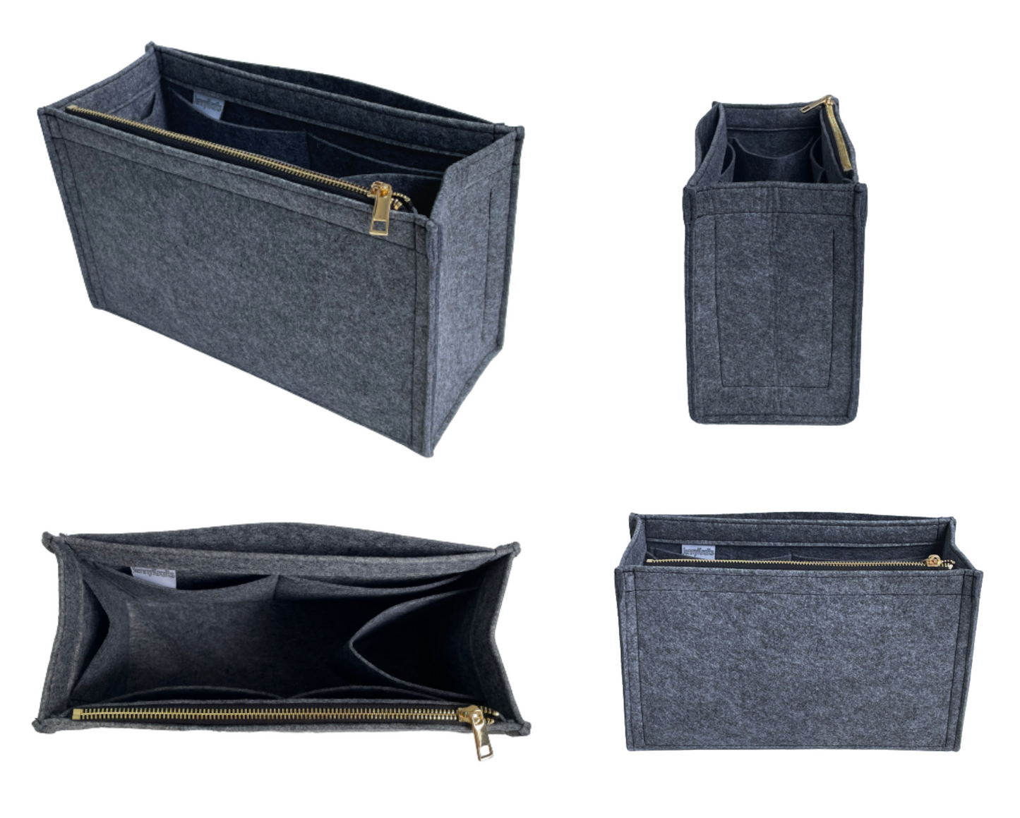 Organizer For [GG Marmont Small Tote Bag]Felt Purse Insert (Curved Sides)
