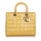 Dior Cannage Lady Dior Patent Leather Tote (SHG-25997)