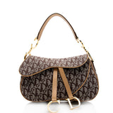 Dior Canvas Logo Double Saddle Shoulder Bag (SHF-20814)