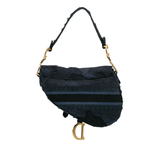 Dior Embroidered Camouflage Saddle Bag (SHG-wvlzij)