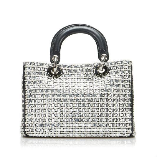 Dior Lady Dior Patchwork Metallic Satchel (SHG-BIbJyb)
